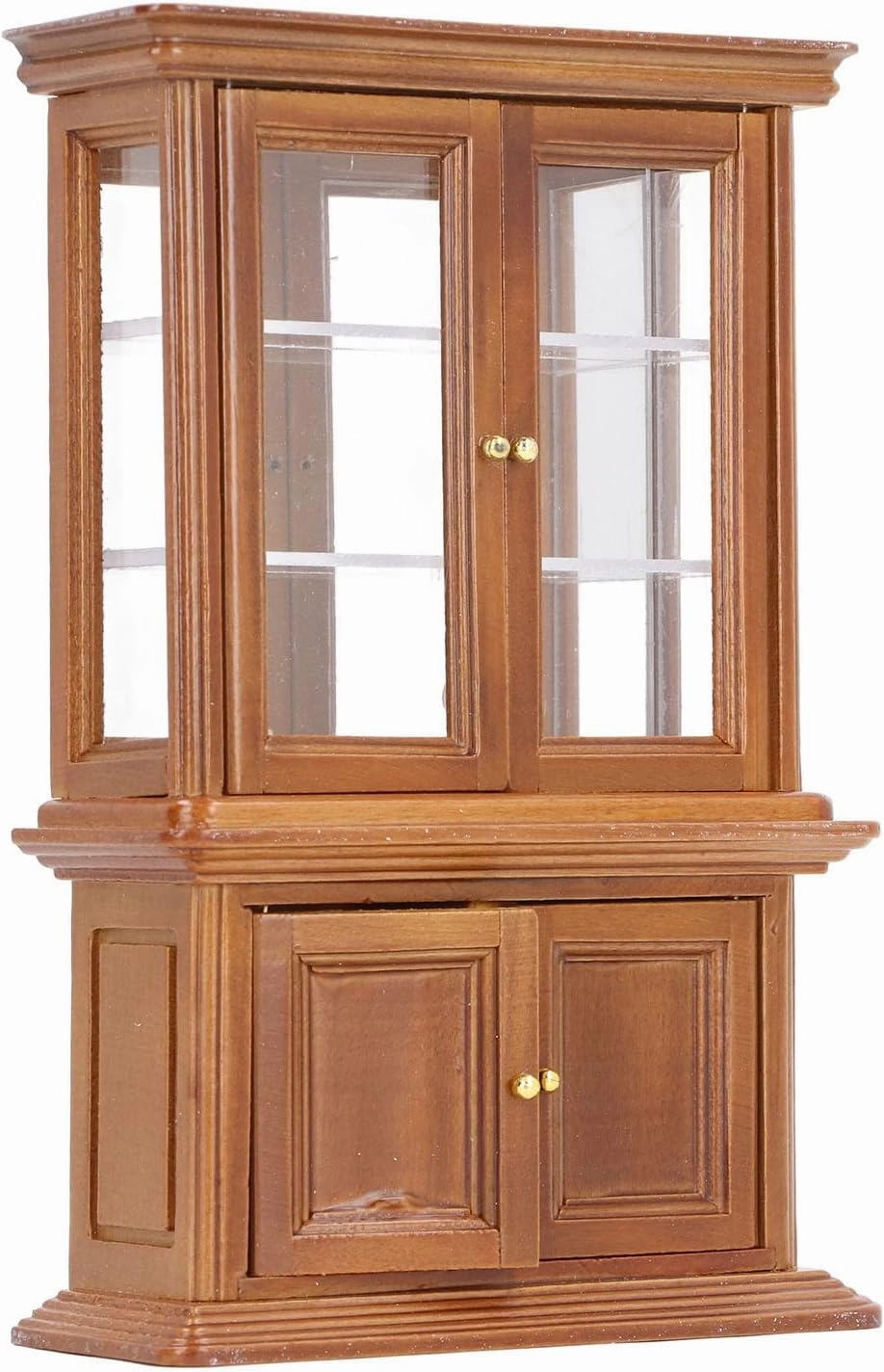 Dollhouse Bookshelf,1:12 Scale Miniature Bookshelf High Simulated Wooden Cabinet Display for Doll House Decoration (Maroon)