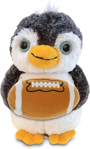 DolliBu Penguin Stuffed Animal with Football Plush - Soft Huggable Penguin, Adorable Playtime Plush Toy, Cute Wildlife Gift, Personalized Plush Doll Animal Toy for Kids and Adults - 8 Inch
