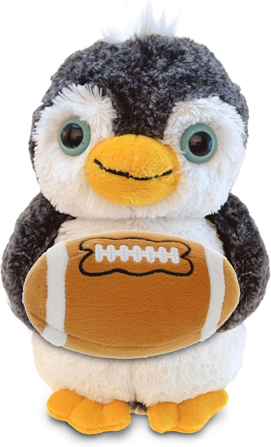 DolliBu Penguin Stuffed Animal with Football Plush - Soft Huggable Penguin, Adorable Playtime Plush Toy, Cute Wildlife Gift, Personalized Plush Doll Animal Toy for Kids and Adults - 8 Inch