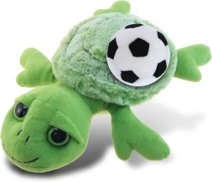 DolliBu Sea Turtle Small Stuffed Animal with Soccer Ball Plush - Soft Huggable Turtle Adorable Playtime Turtle Plush Toy, Cute Ocean Life Gift for Kids and Adults - 11 Inches