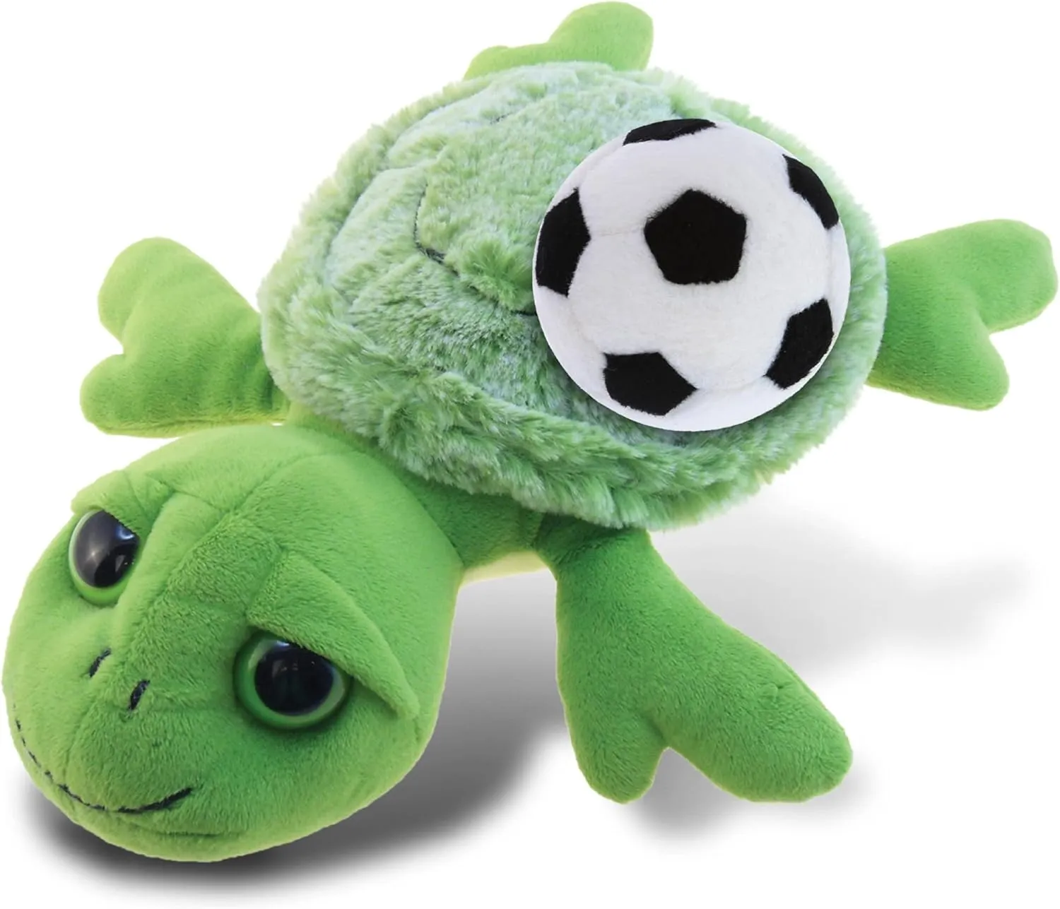 DolliBu Sea Turtle Small Stuffed Animal with Soccer Ball Plush - Soft Huggable Turtle Adorable Playtime Turtle Plush Toy, Cute Ocean Life Gift for Kids and Adults - 11 Inches