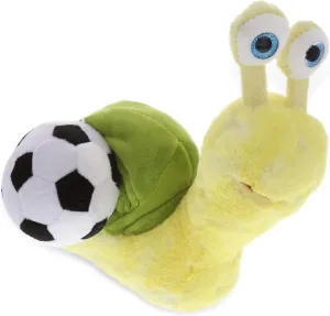 DolliBu Yellow Snail Stuffed Animal with Soccer Ball Plush - Soft Plush Huggable Snail, Adorable Playtime Plush Toy, Cute Wildlife Gift for Kids and Adults - 9 Inch