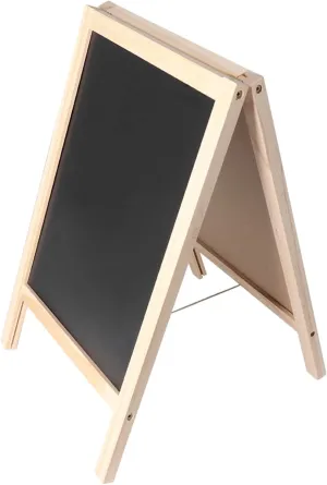 Double Sided Large Kids Easel, Educational Toy for Toddlers, Poplar Structure, Magnetic Whiteboard, Blackboard
