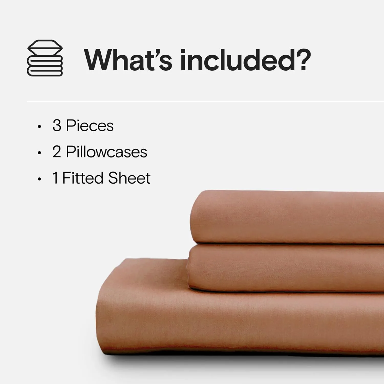DOZ Sheet Set, 100% Viscose derived from Bamboo, Organically Grown, Buttery Soft, Cooling Sheets, High GSM, Deep Pockets - 3 Piece - 2 Pillowcases 1 Fitted Sheet (Clay, Queen)