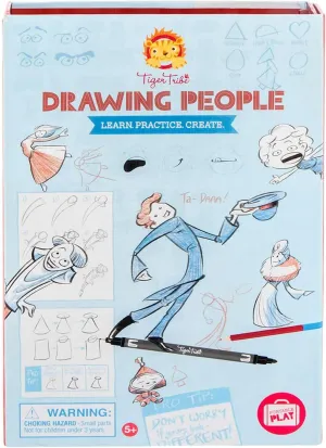 Drawing People Activity Set for Kids and Tweens, Guided Step-by-Step Instructions, Learn New Techniques, All-in-1, Portable, Great Gift