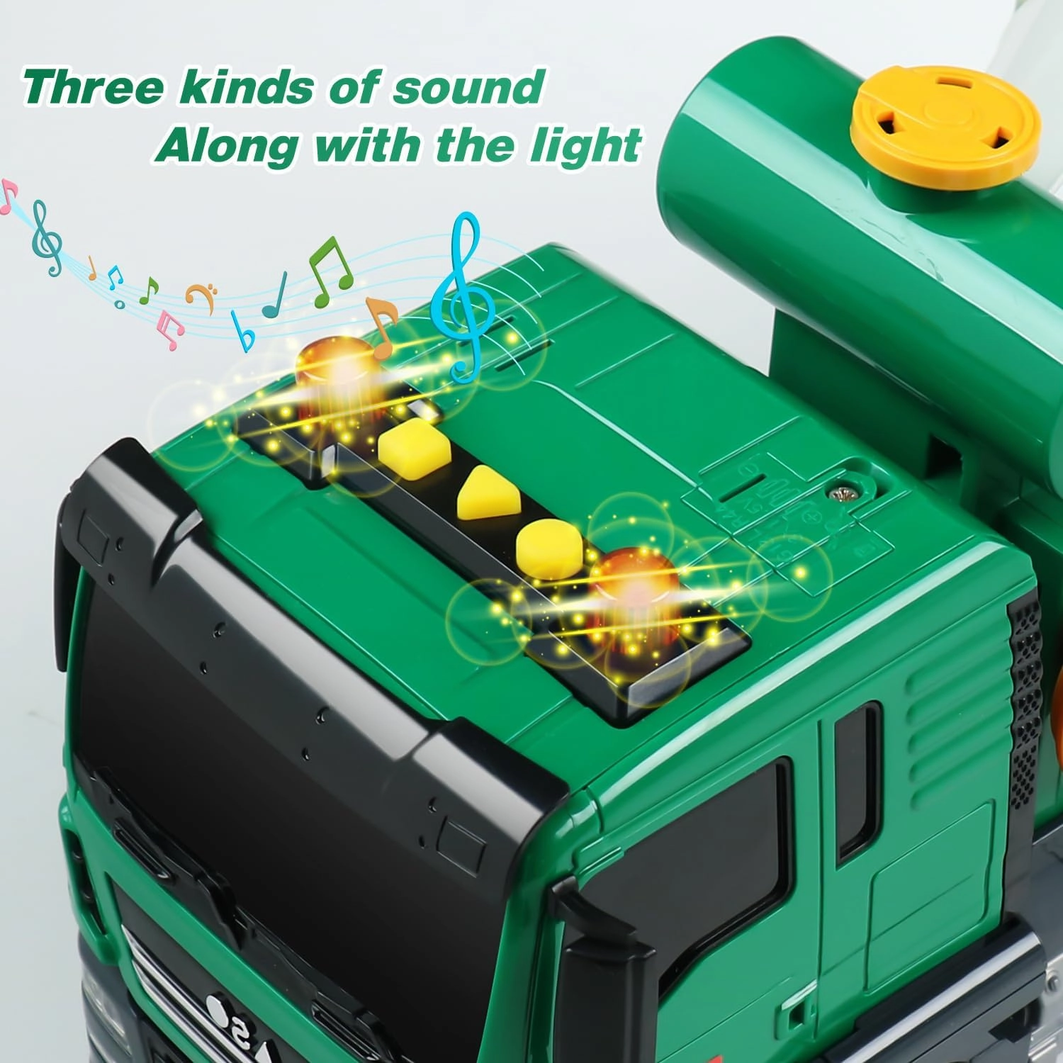 Dwi Dowellin Cement Mixer Truck Toy with Lights & Sounds - Big Trucks for Toddlers 2-4, Kids Construction Toys for Ages 2 3 4 Year Old Boy Birthday Gift
