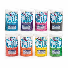 Educational Insights Pluffle® Mini 8-Pack - Sensory Bin Foam Set, No Mess Alternative to Sand Toys & Slime for Toddlers, Fun Sensory Table Filler for Home or Classroom, Gift for Kids Ages 3 
