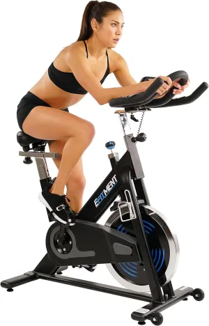 EFITMENT Indoor Cycle Bike, Magnetic Cycling Trainer Stationary Exercise Bike w/ 40 lb Chromed Flywheel, Belt Drive and LCD Monitor with Ipad/Tablet Holder- IC031