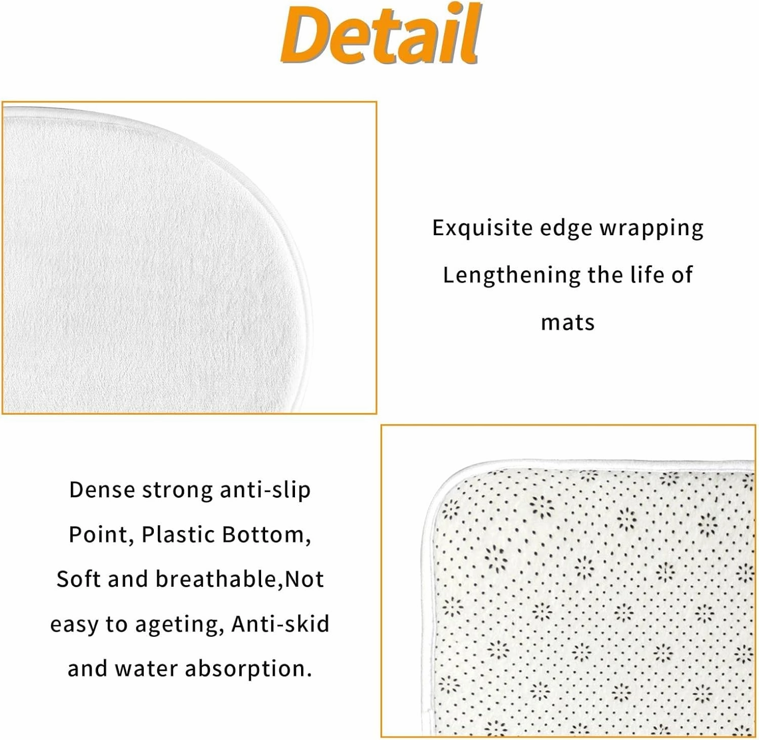 ekcos Soft and Comfortable Flannel Bathroom Non Slip Rugs,Super Absorbent Anti-Skid Carpet 3 Pieces/Set Cute Loving Boy