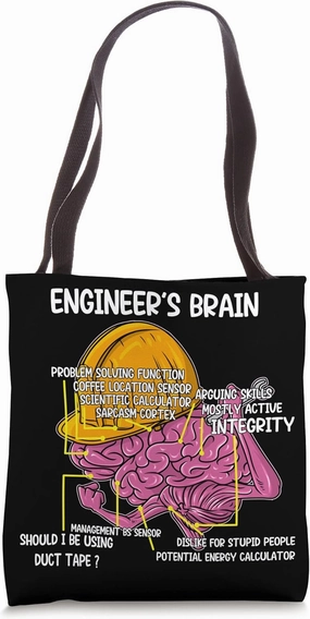 Engineers Brain Engineering Logical Thinking Technician Tote Bag