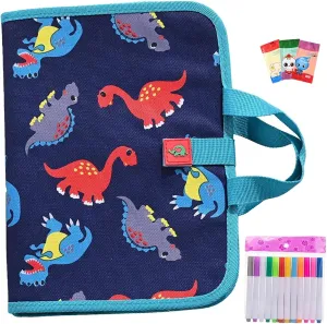 Erasable Coloring Book, Reusable Erasable Doodle Book, Portable Erasable Graffiti Drawing Book, Erasable Magic Drawing Pad with 12 Pens 16 Pages, Washable Magic Drawing Pad Gifts for Family(G)