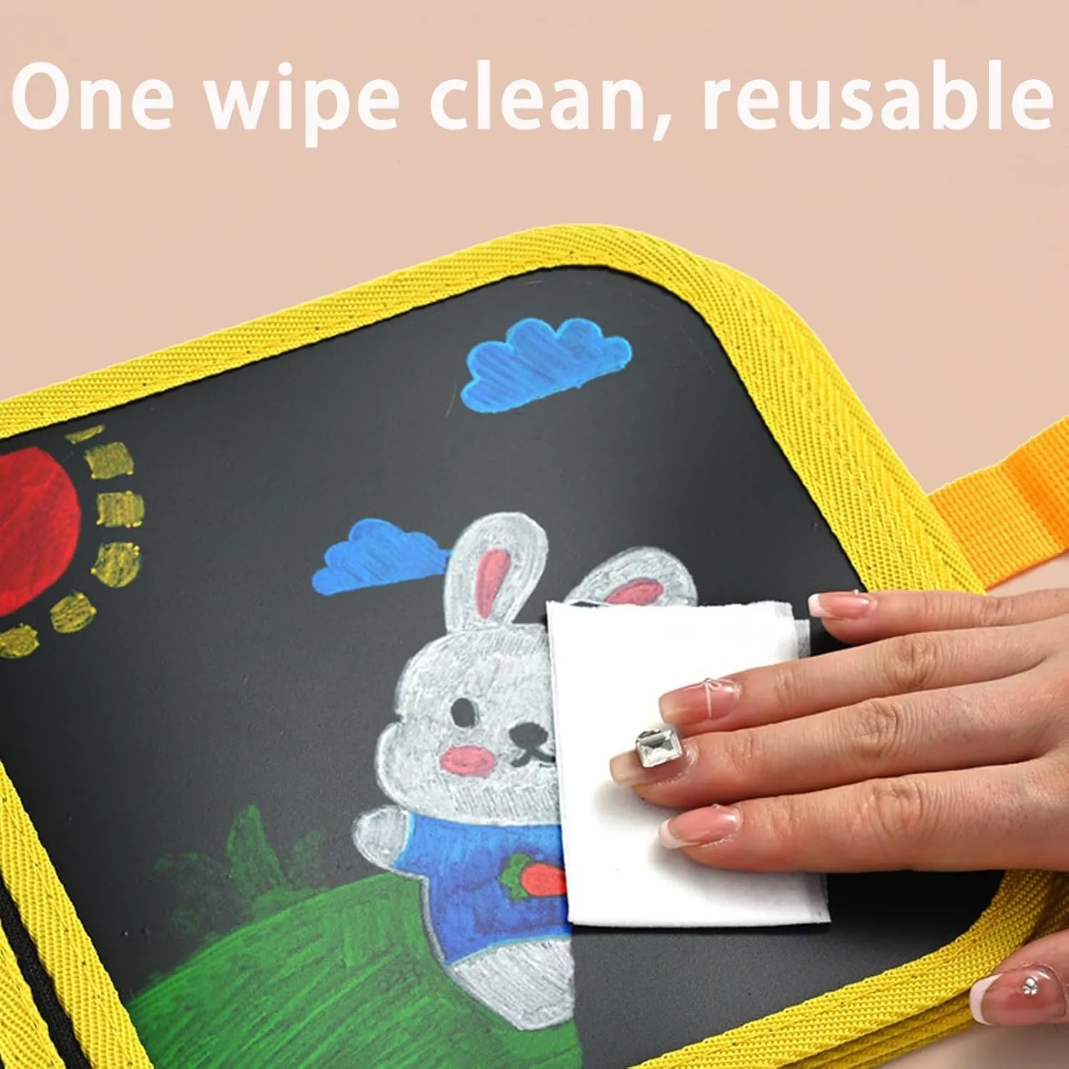 Erasable Coloring Book, Reusable Erasable Doodle Book, Portable Erasable Graffiti Drawing Book, Erasable Magic Drawing Pad with 12 Pens 16 Pages, Washable Magic Drawing Pad Gifts for Family(G)