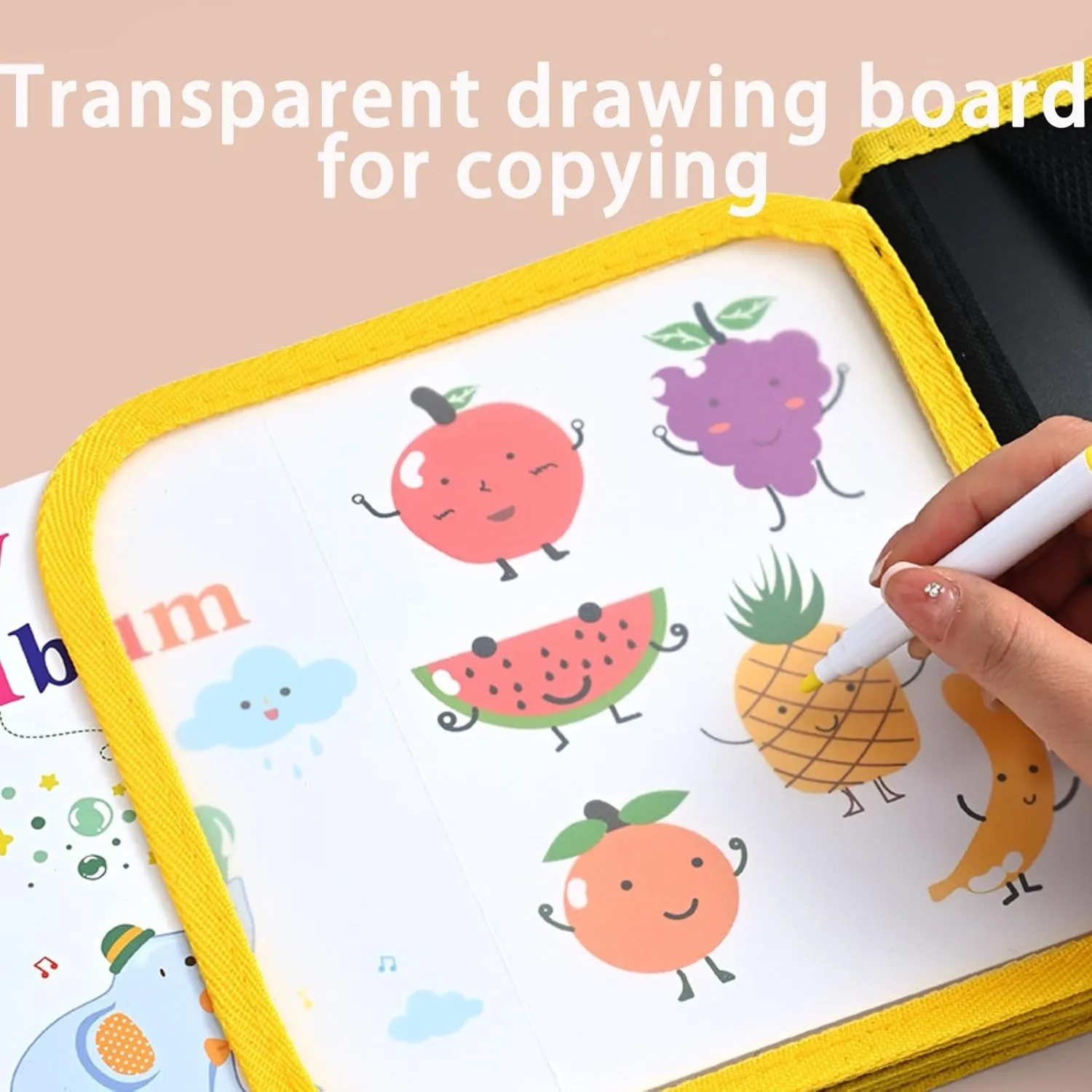 Erasable Coloring Book, Reusable Erasable Doodle Book, Portable Erasable Graffiti Drawing Book, Erasable Magic Drawing Pad with 12 Pens 16 Pages, Washable Magic Drawing Pad Gifts for Family(G)