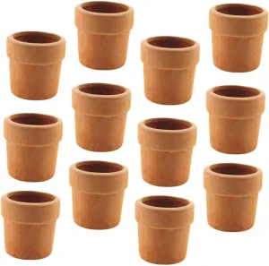 ERINGOGO 12pcs Miniature Dollhouse Planters Garden Statues Mini Flowerpot Models Fairy Garden Figurines Miniature House Decor Realistic Landscape