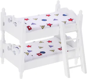 ERINGOGO Miniature Dollhouse Accessory 1:12 Scale Mini Bunk Bed for Doll Room Landscape