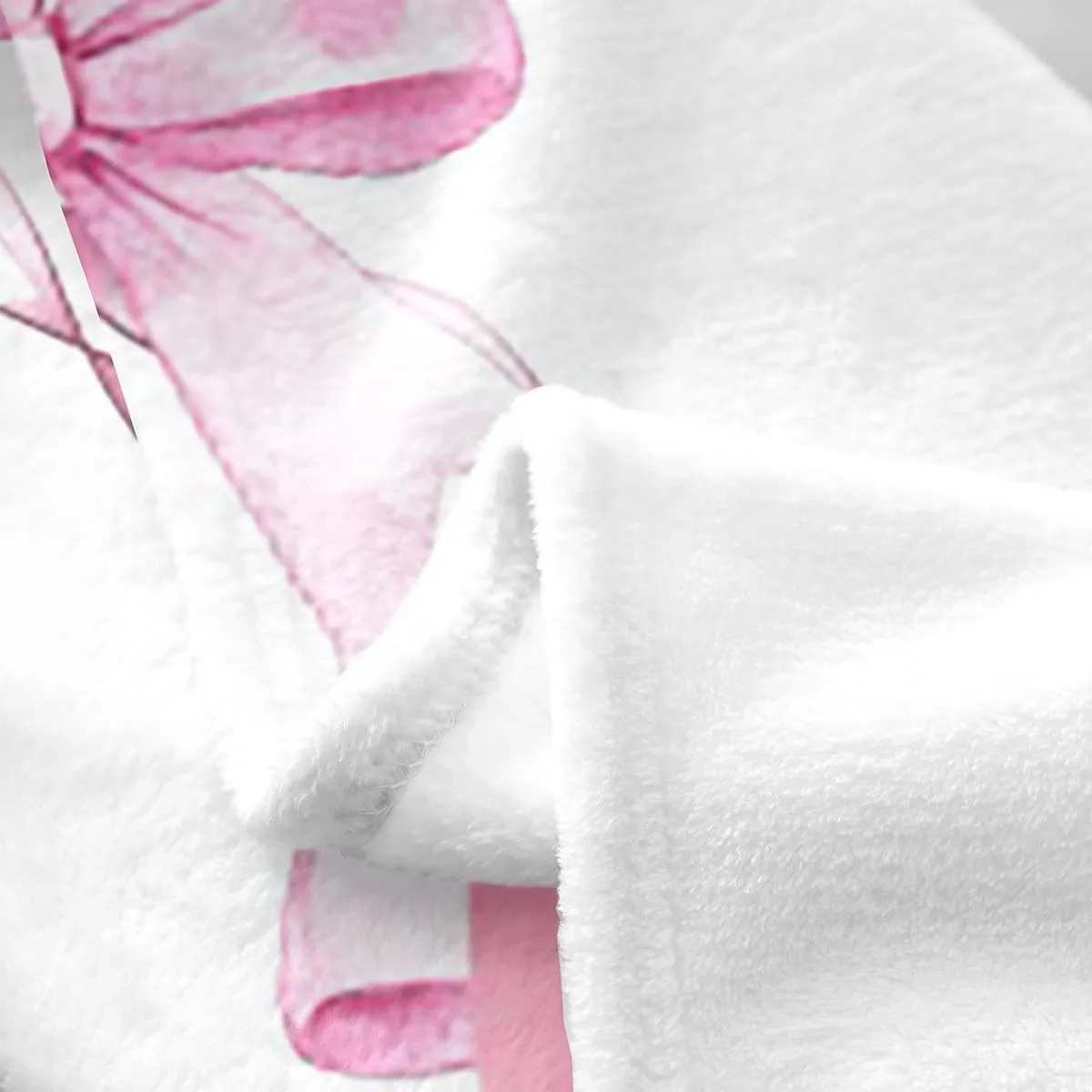 Erosebridal Pink Bowknot Throw Blanket for Kids Boys Girls,Cartoon Giraffe Fleece Blanket,Cute Animal Bed Blanket,Watercolor Bow Knot Flannel Blanket for Kid Child,Lightweight,40x50 inch