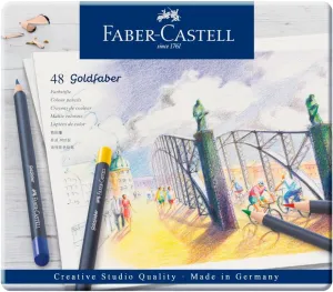 Faber-Castell Creative Studio Goldfaber Color Pencils - Tin of 48, 48 Colors