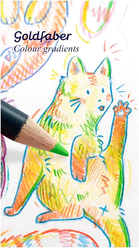 Faber-Castell Creative Studio Goldfaber Color Pencils - Tin of 48, 48 Colors