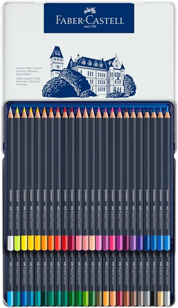 Faber-Castell Creative Studio Goldfaber Color Pencils - Tin of 48, 48 Colors