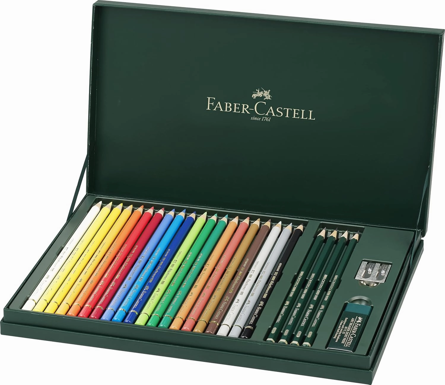 Faber-Castell Art & Graphic Polychromos Colour Pencil, Gift Set, Mixed MediaMulticoloured, Polychromos Gift Set, For Art, Craft, Drawing, Sketching, Home, School, University, Colouring