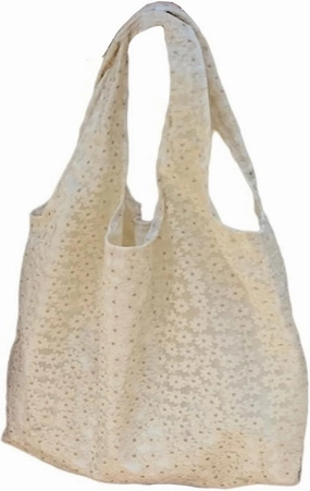 Fairy Bag Women's Mesh Shoulder Bag Large Capacity Underarm Bag Student Canvas Bag Shopping Bag