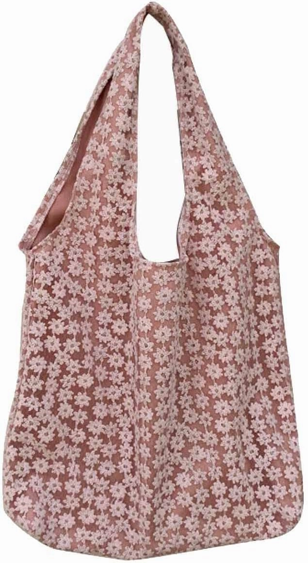 Fairy Bag Women's Mesh Shoulder Bag Large Capacity Underarm Bag Student Canvas Bag Shopping Bag