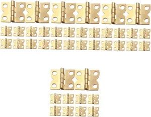 FAVOMOTO 1 Set Miniature Doll House Hinges Decorative Hinge Accessories with Screws for DIY Cabinet Repairing for Miniature Furniture Collectors