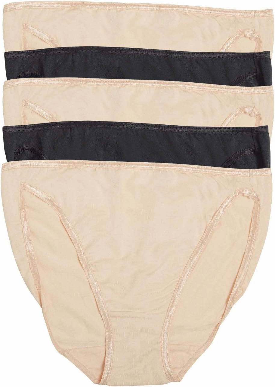 Felina | So Smooth Modal Hi Cut Panty | Hi Leg Opening Panties for Women | 5-Pack