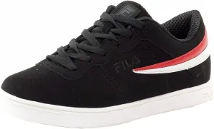 Fila mens Court 13 Low fashion sneakers, Black, White, Dark Shadow, 11 US