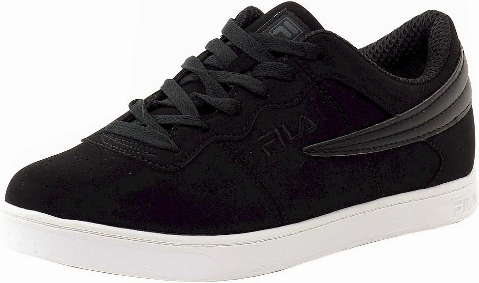 Fila Men's Court 13 Low Black/White/Dark Shale Suede Sneakers Shoes Sz: 9