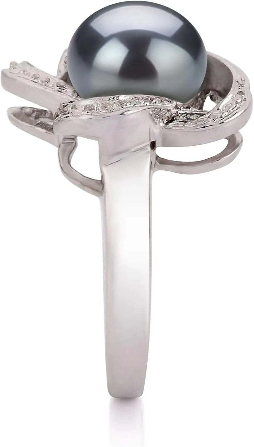 Fiona Black 9-10mm AA Quality Freshwater 925 Sterling Silver Cultured Pearl Ring For Women