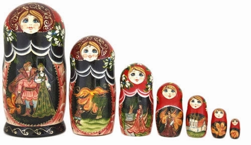 Firebird Russian Fairy Tale Doll 7 Piece Set
