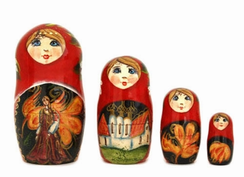 Firebird Russian Fairy Tale Doll 7 Piece Set