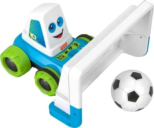 Fisher-Price Electronic Soccer Game Goaldozer Toy Motorized Net with Lights & Sounds for Preschool Sports Play Ages 3  Years