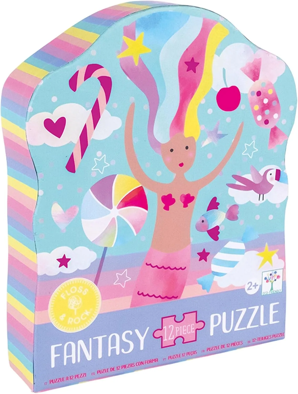 Floss and Rock Fantasy 12 Piece Shaped Jigsaw with Shaped Box, Puzzle Measures 9 x 14.7 Inches, Toys and Games, 49P6088