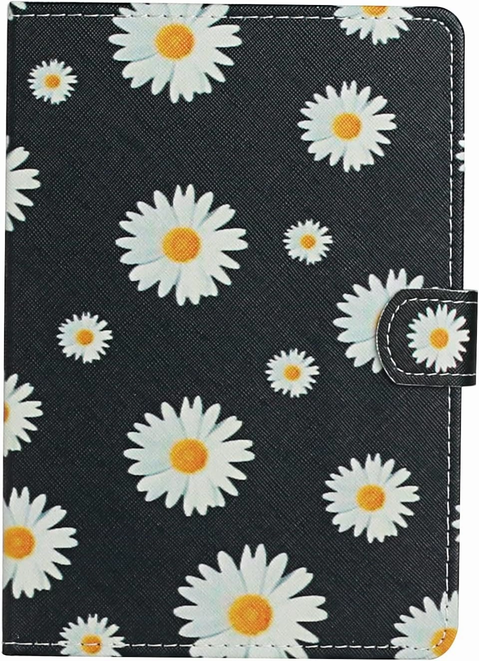 Flower Universal Case for 8 Inch Tablet, Techcircle Stand Folio Floral Design PU Leather Magnetic [Card Holder] Cover for Asus ZenPad 8, LG G-Pad 8.0 8.3, Samsung Tab 8.0" 8.4", Daisy Petals