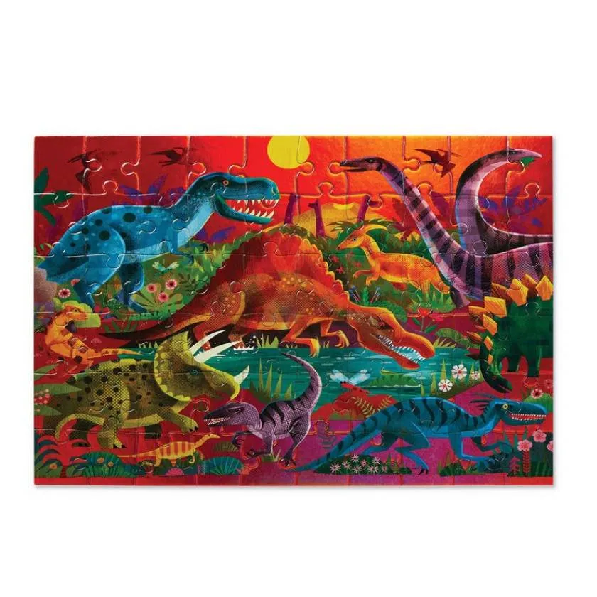 Foil Puzzle 60pc Dazzling Dinos