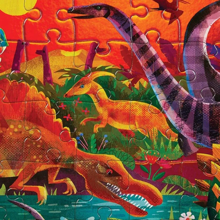 Foil Puzzle 60pc Dazzling Dinos