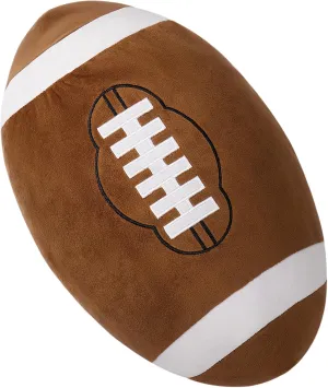 Football Plush, 18" Soft Football Stuffed Throw Pillows, Fluffy Cute 3D Stuffed Ball Indoor Outdoor Plushies Decoration, Games Sports Toy Gift for Boys and Girls