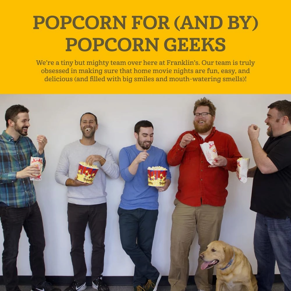 Franklin’s Gourmet Popcorn 28oz Tub Classic Popcorn Kernels for Popping - Made in USA, Non-GMO & All-Natural - Old Fashioned Unpopped Popcorn Kernels for Popcorn Machine