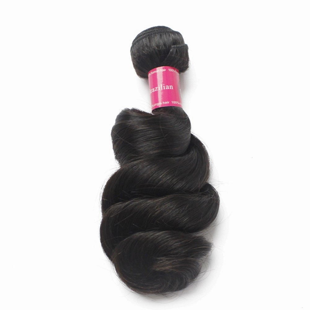 Full Bundle 9A Hair Virgin Brazilian Loose Wave Hair Weft 4pcs/Lot Mixed Lengths 16 18 20 22 Inch 1B Natural Black Soft Unprocessed Hair Weave Free Tangle
