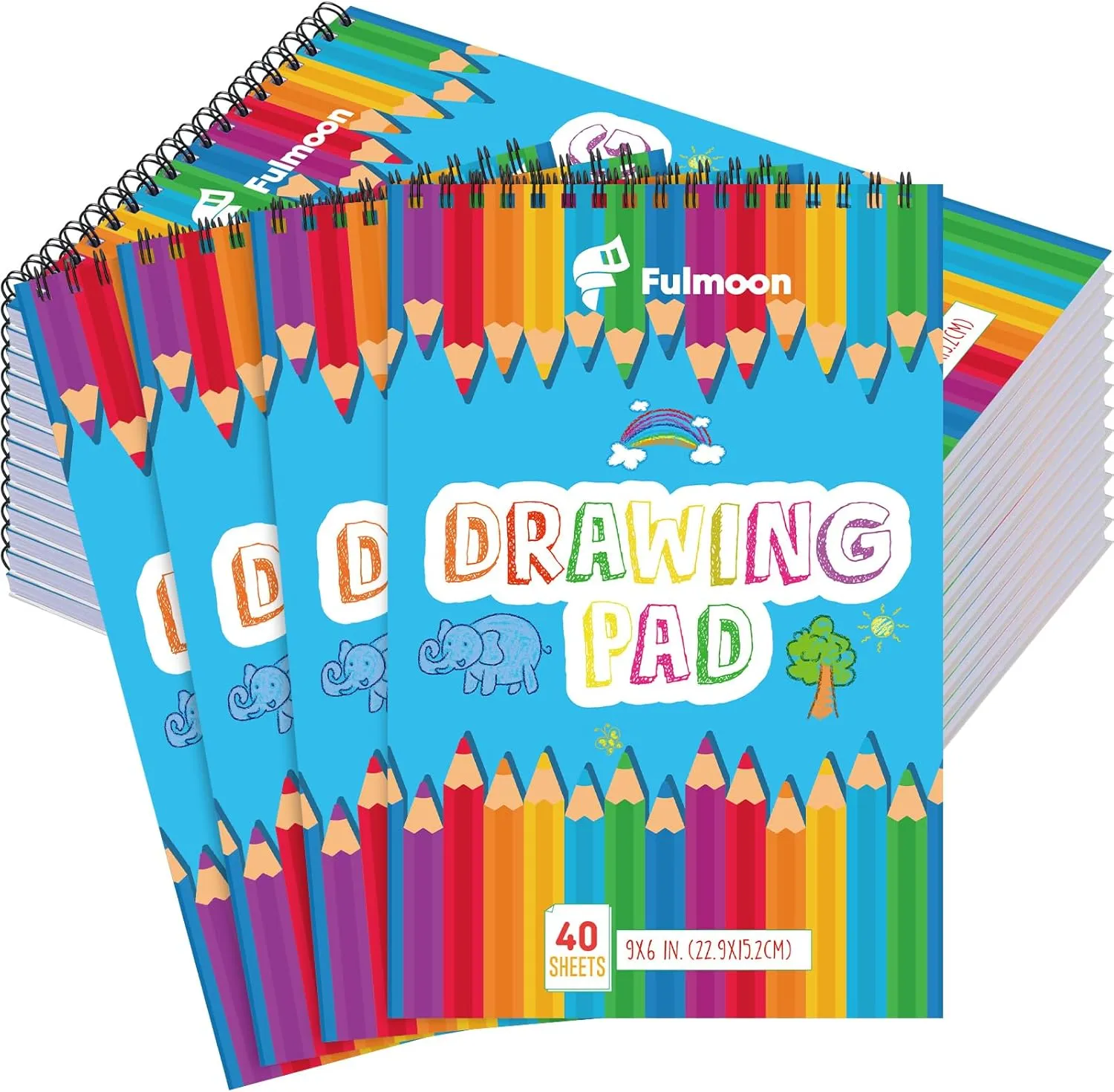 Fulmoon 25 Pack Sketch Pad for Kids Drawing Pad 40 Sheets Sketch Book Bulk Children Drawing Paper Art Supplies for Crayons Pencils School Kid Painting Party Art Supplies(6 x 9 Inch)
