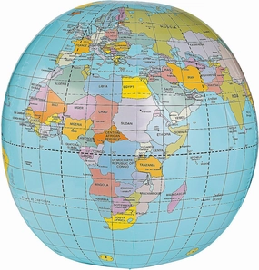 Fun Express Big Globe Beach Inflatables Beach Balls - VBS Vacation Bible School Supplies/Decor