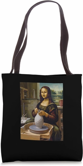 Funny Pottery Art Mona Lisa as Potter Tote Bag