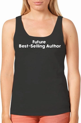 Future Author - Women's Cozy Graphic Tank Top – Soft, Stylish, and Comfortable CP05 Black