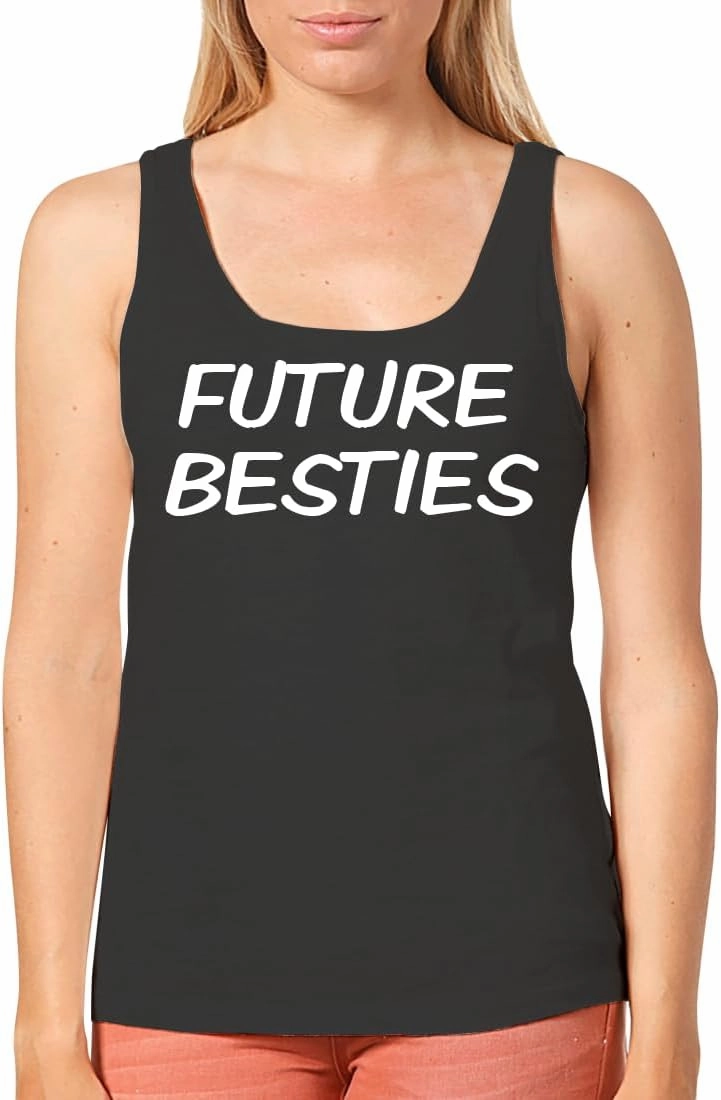 Future Besties - Women's Cozy Graphic Tank Top – Soft, Stylish, and Comfortable CP05 Black