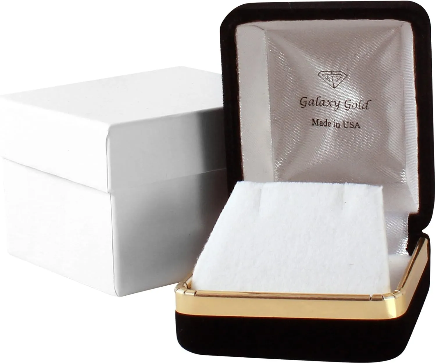 Galaxy Gold GG 1.01 Carat 14k Solid Gold Ring with Natural Diamond and Freshwater-cultured Pearl