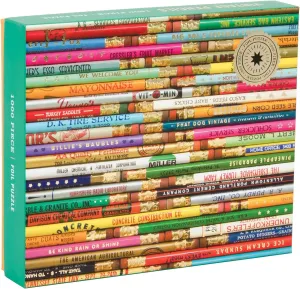 Galison Phat Dog Vintage Library 1000 Piece Jigsaw Puzzle for Adults and Families, Foil Stamped Challenging Puzzle Adds A Vibrant Pop of Color (735353255)