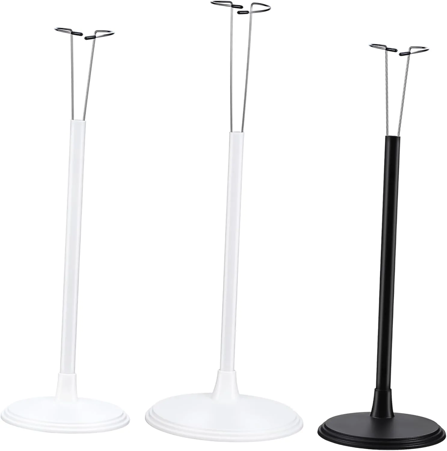 GALPADA 3 Pcs Doll Stands Portable Display Holders with Stable Base and Slip Pads for Dolls Easy Assembly Simple Design for Secure Action Figure Storage
