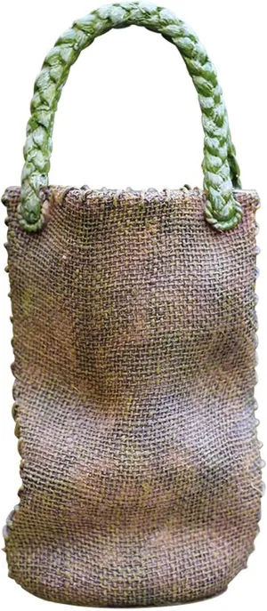 Garden Ornaments Outdoor Bag Flower Pot Green Plant Accessories Resin Ornaments Outdoor Garden Vases Figurines Park Decoration Courtyard Crafts Garden Ornaments (Style 1 No Flower)
